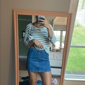 Altar'd State Blue Denim Skirt